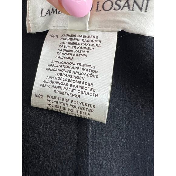 Lamberto Losani Hooded Poncho 100% Cashmere in Green - Picture 16 of 16